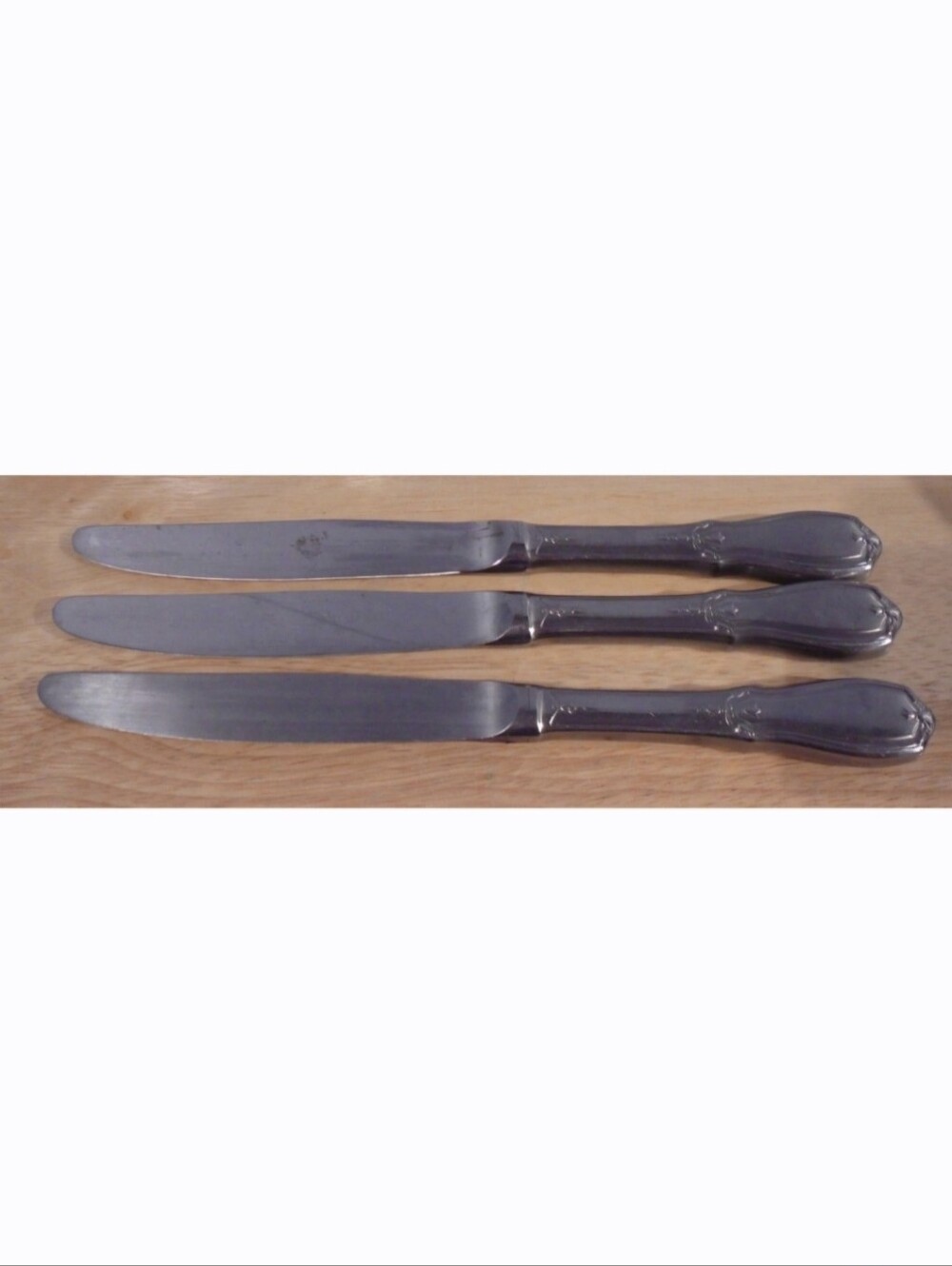 3 Dinner Knives Jean Couzon France Orefevre Stainless 9 1/8"
